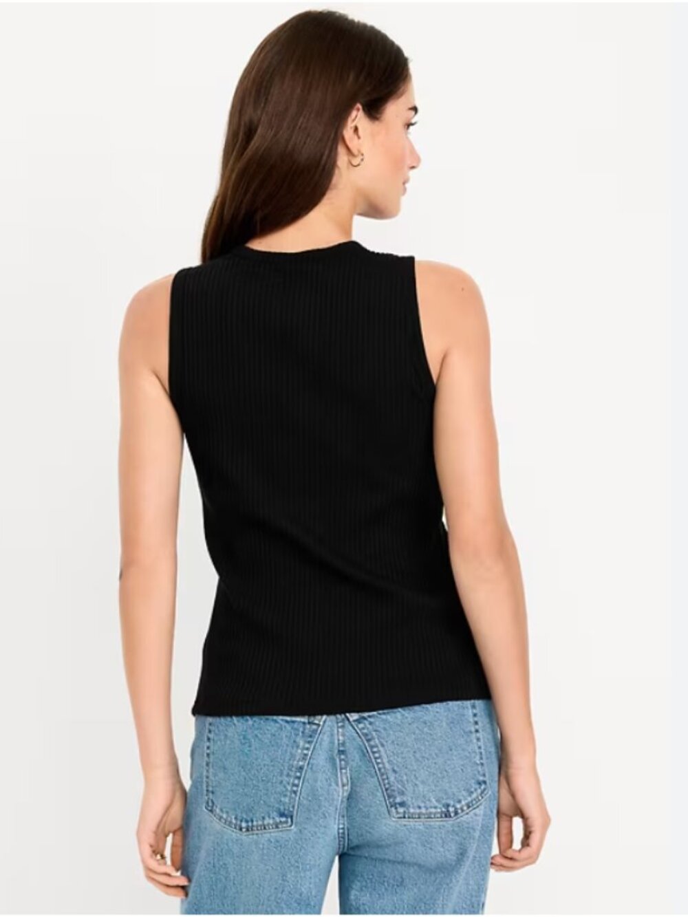 Old Navy Sleeveless Button-Down Ribbed Top - Picture 2 of 5